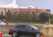 Possible Tornado Rips Roof From Fort Worth Building