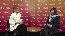 Nobel laureate Malala Yousafzai gets interviewed by Emma Watson