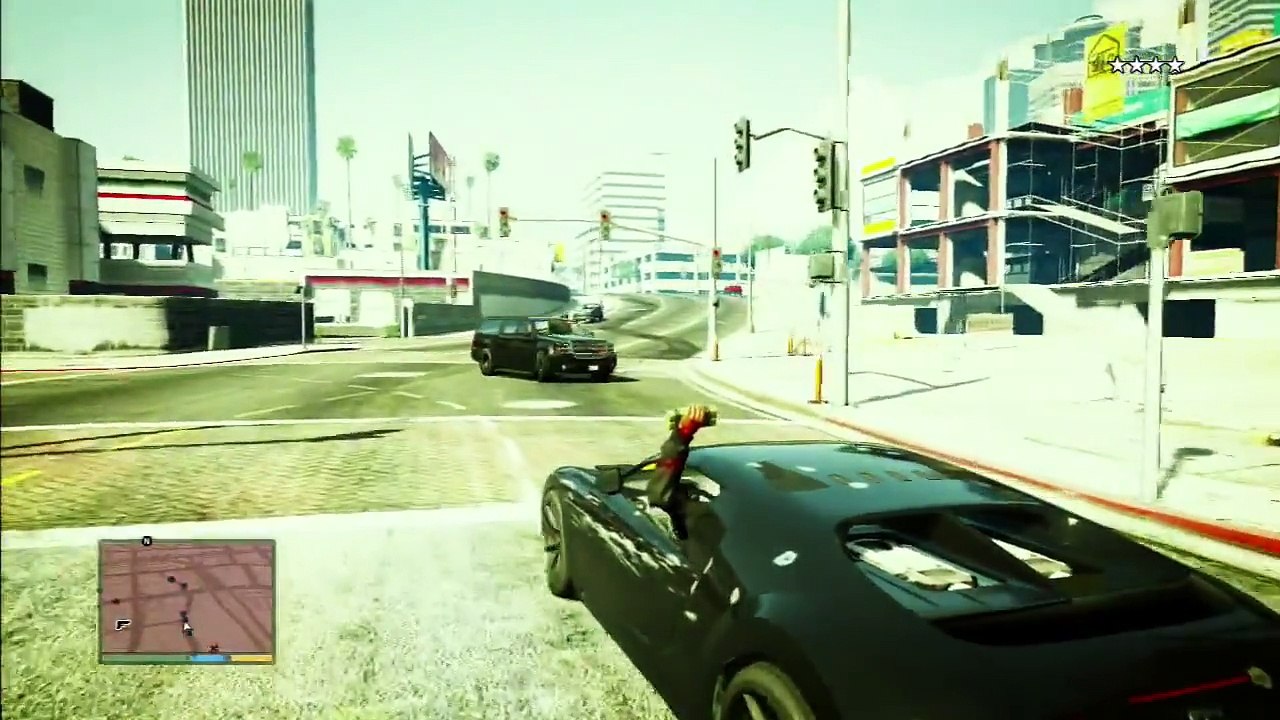 GTA 5 Epic Five Star Wanted Escape/Free Way Chaos