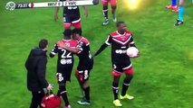 Valenciennes’ Saliou Ciss lost the plot after he was sent off v Brest, fought his own te