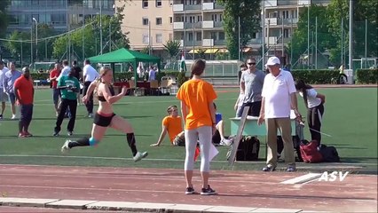 College Girls Long Jump Championship Slow Motion