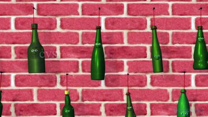 KZKCARTOON TV -Ten Green Bottles Hanging on the Wall - 3D Animation Nursery Rhyme for children with Lyrics