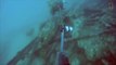 Huge Fish steals Fisherman's Catch and drags him as he loses his temper underwater