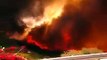 Raging wildfire in California neighborhood is like a scene from an action movie (warning loud).