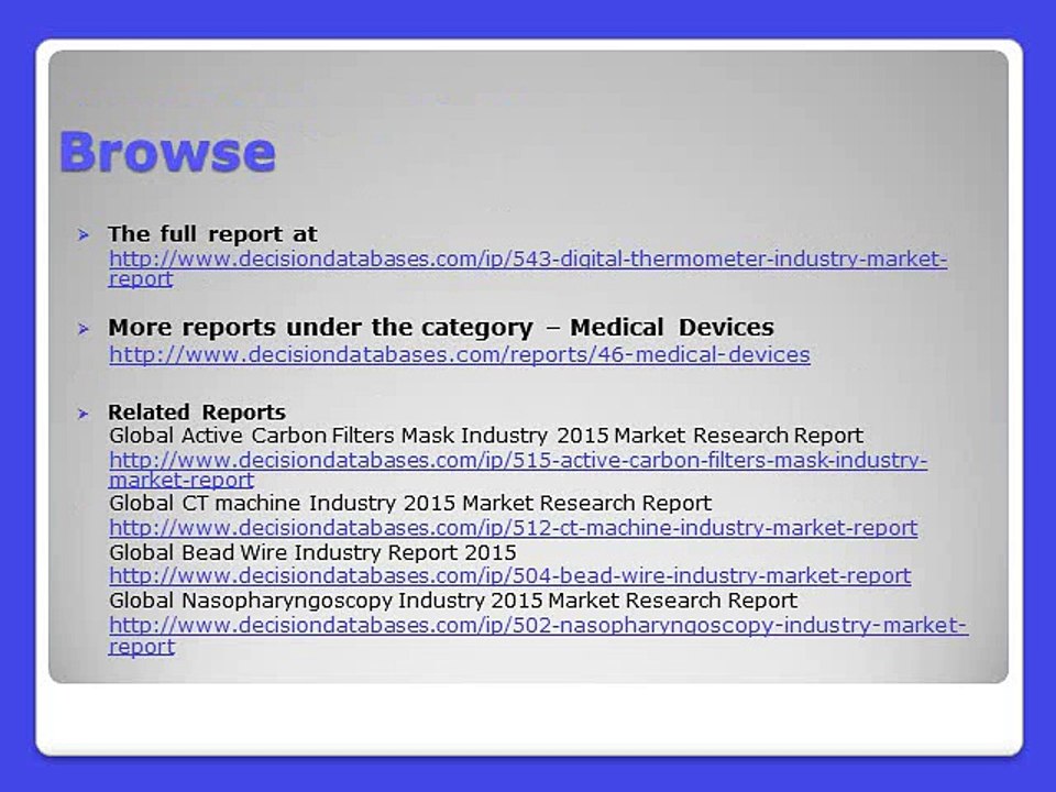Digital Thermometers Industry Market Analysis and Forecasts 2020