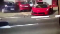 Driver crashes brand new Ferrari after leaving dealership