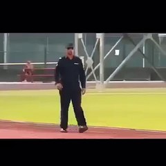 Ronaldinho disguised as police officer doing skills in the street to impresses boys