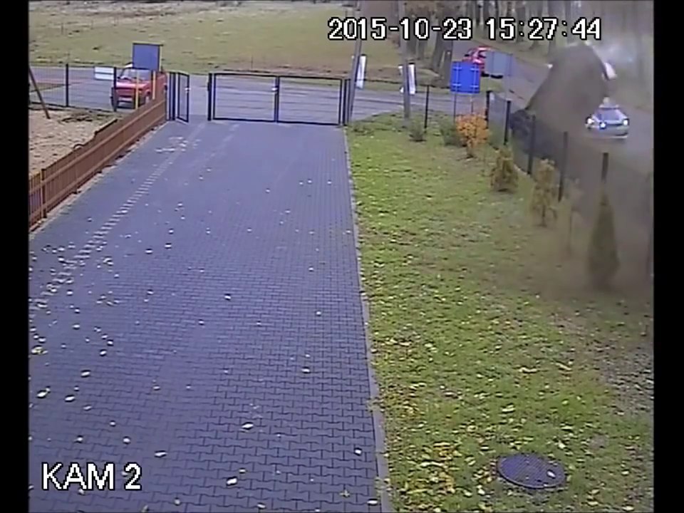 Accident sur une voiture de police en Pologne