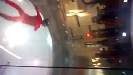 Guy uses wind tunnel to become spider man