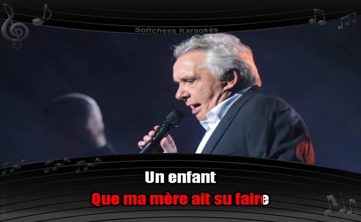 Michel Sardou - La fille au yeux clairs (live 2013 avec choeurs, karaoké réalisé par Softchess))