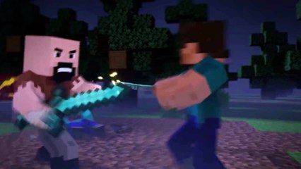 Notch vs Herobrine - Minecraft fight Animation