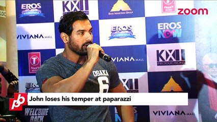 John Abraham LOOSES his TEMPER at media - Bollywood News