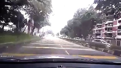Motorcyclist Instantly Regrets His Road Rage