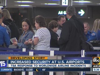 Increased security at US airports