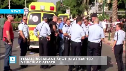 Female assailant shot in attempted vehicular attack