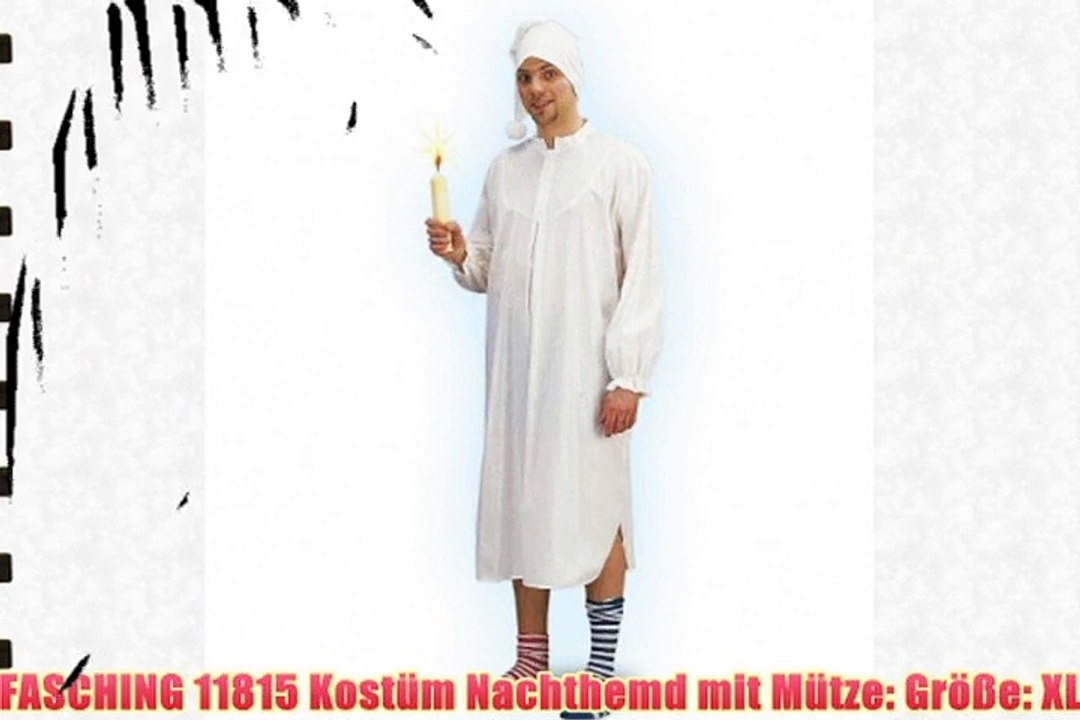 FASCHING 11815 Kostum Nachthemd mit Mutze: Gro?e: XL
