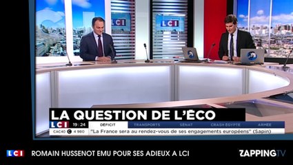 LCI : Le journaliste Romain Hussenot très ému pour son dernier JT