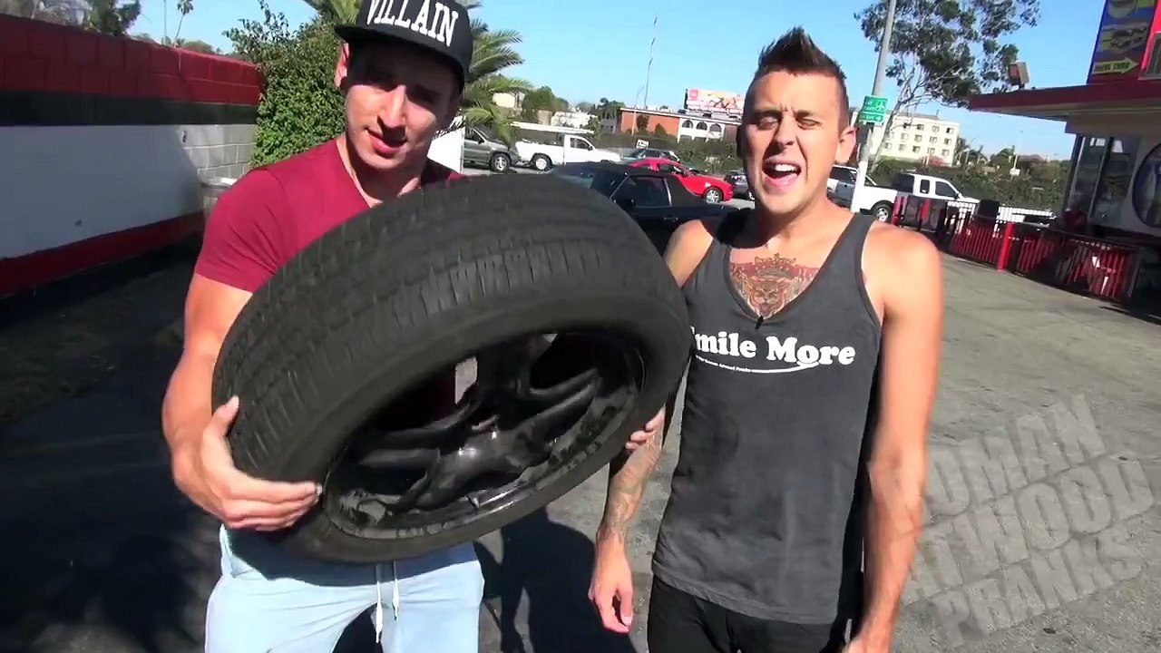 Stealing Car Tires Prank!!
