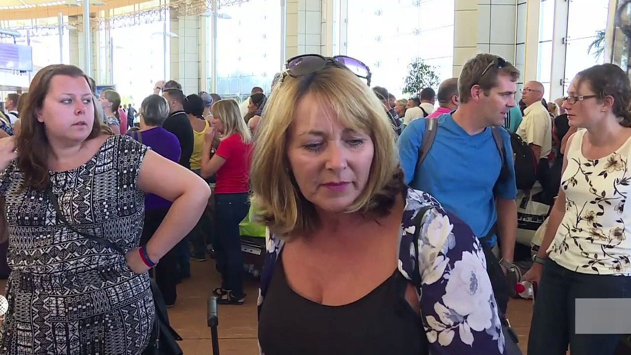 British tourists relieved to leave Egypt after security scare