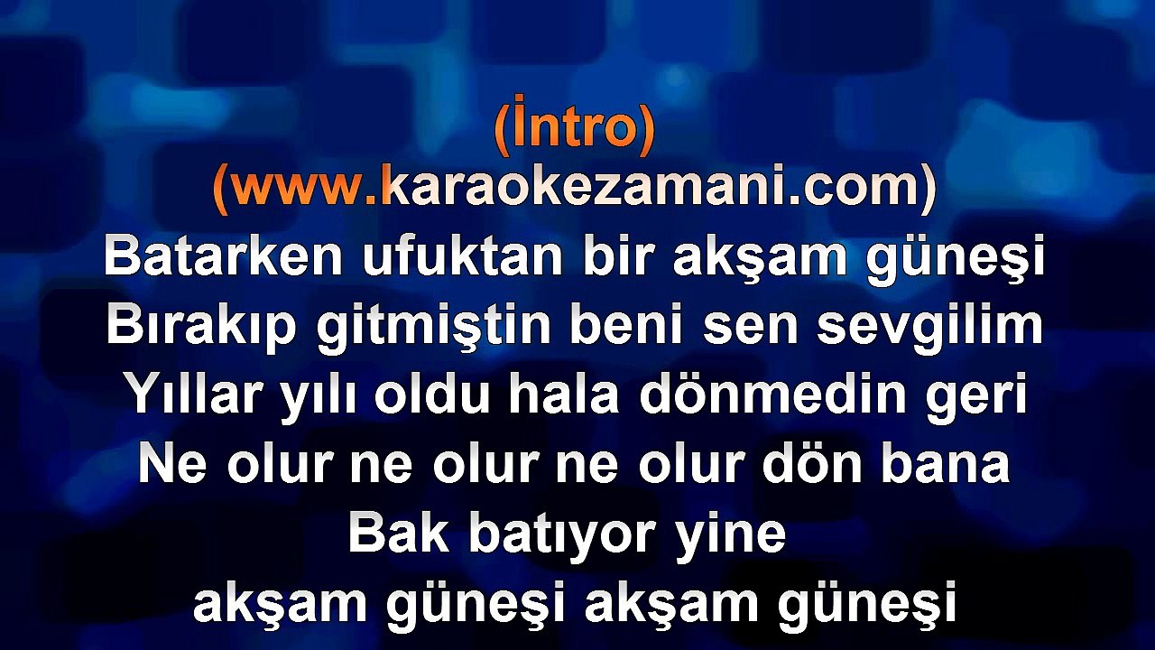 Sezen Aksu - Akşam Güneşi - 2012 TÜRKÇE KARAOKE