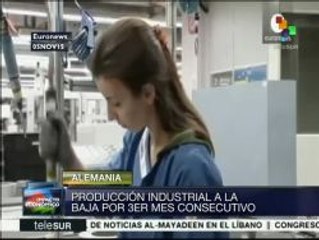 Producción industrial alemana a la baja por tercer mes consecutivo