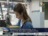 Producción industrial alemana a la baja por tercer mes consecutivo