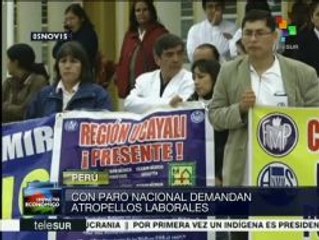 Perú: Confederación de Trabajadores inicia paro nacional