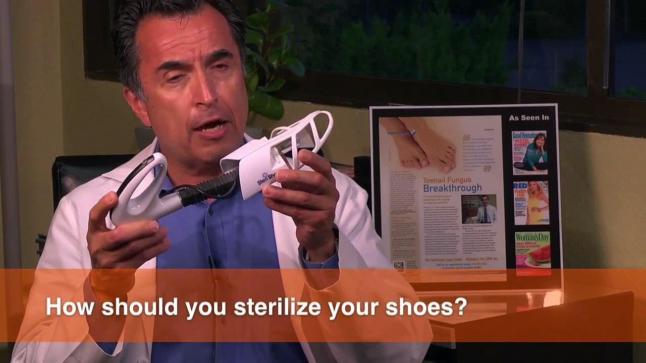 How do I sterilize my shoes?