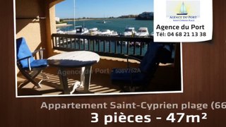 A vendre - appartement - Saint-Cyprien plage (66750) - 3 pièces - 47m²