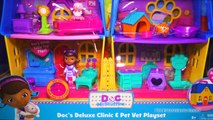 DOC MCSTUFFINS Disney Doc McStuffins Deluxe Clinic Pet Vet Doc McStuffins Video Toy Unboxi