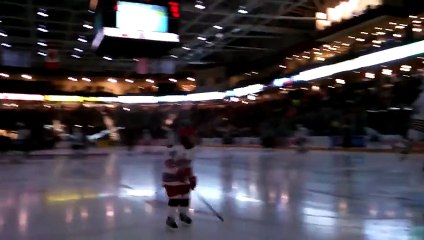 Kid Gets Clotheslined By Hockey Player