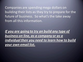 Why Build An Email List