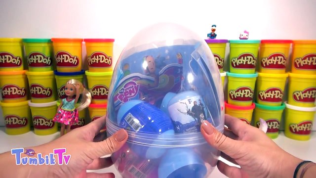 Oyun Hamuru ile Dev Pepee Sürpriz Yumurta – Disney Prensesleri, MLP Twilight Sparkle, Froz