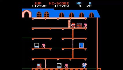 Mappy Playthrough [NES] - Level 20-30 1 /2