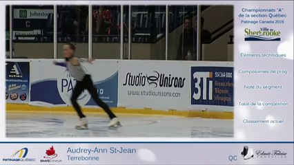 CSA2016-Québec, Pré-Novice Dames Court Échauffement 15