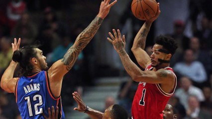 Derrick Rose Throws Assist to Himself off Defender’s Back