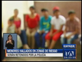 Menores hallados en zonas de riesgo serán retenidos por la Policía