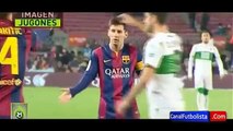 Lionel Messi insulta al árbitro Te has cagado Que malo sos Barcelona vs Elche 2015 HD