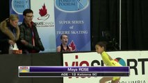 Maya Rose - Pre Novice Women Free - 2016 Skate Canada BC/YK Sectional Championships