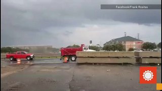 Tornado Rips Roof From Texas Building