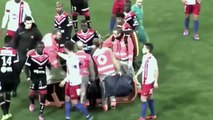 Saliou Ciss (Valenciennes) threw the mother of all tantrums after being sent off versus Br