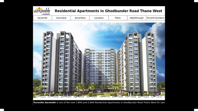 Puraniks Aarambh Residential Flats in Ghodbunder Road Thane West