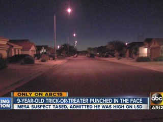 9-year-old trick or treater punched in the face