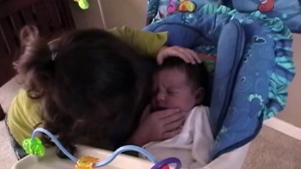 Girl Thinks Babys Hands Disappeared | AFV