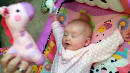 Baby Opens Her Arms Like A Kitten