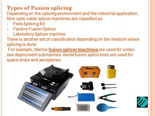 Optical fibre splicing