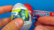 3 surprise eggs unboxing Disney Pixar Cars MARVEL Spider Man Disney Monsters University My