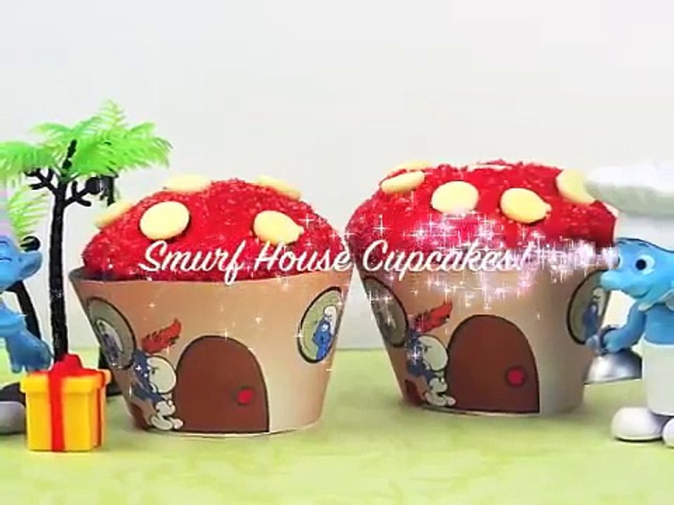 MAKE SMURF CUPCAKES! Make easy smurfs house cupcakes using our free printables!