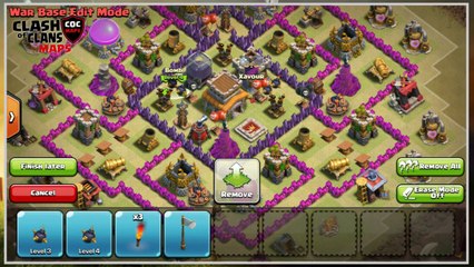 Clash of Clans - TH8 War Base Layout Defense Strategy