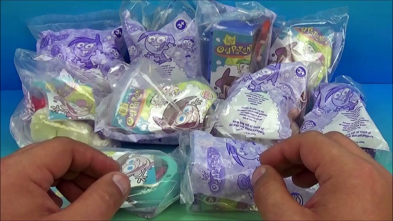 2004 THE FAIRLY ODDPARENTS SET OF 10 BURGER KING KIDS MEAL TOYS VIDEO REVIEW